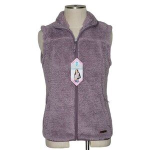 Free Country Fleece Plush Vest High Pile Dusty Woodrose Pockets Buttery Soft